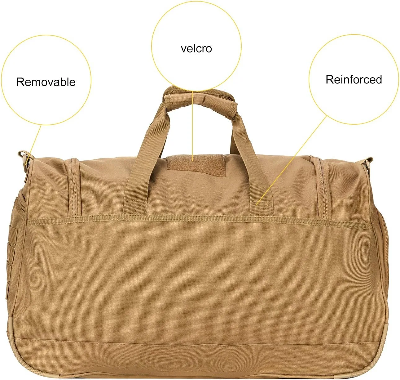 Gym Bag Duffle Bags for Men Women with Shoes Compartment Sport Weekend Travel Overnight Carry On Bag for Tactical Military Travel Work Out Bags (2.0 Tan)