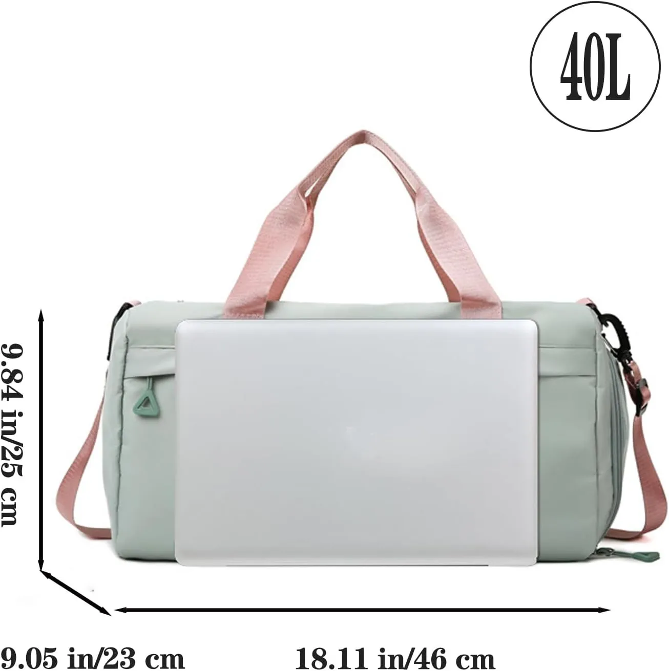 Gym Bag for Women,Duffle Bag for Travel,40L Carry On Weekender Bags with Shoe Compartment,Sports Bags for Yoga & Dance with Wet Pocket