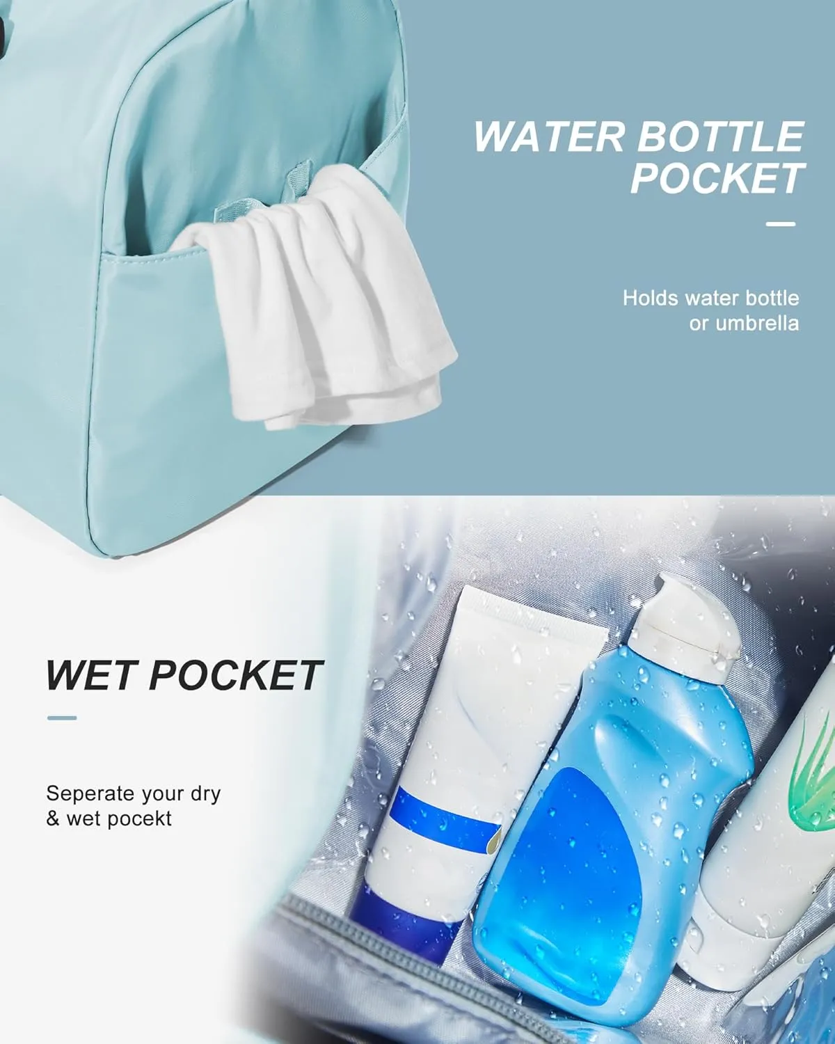 Gym Bags Womens Mens with Shoes Compartment and Wet Pocket Travel Duffel Bag for Women for Plane Sport Gym Tote Bags Swimming YogaSmall Waterproof Weekend Overnight Bag Carry on Bag Hospital Holdalls