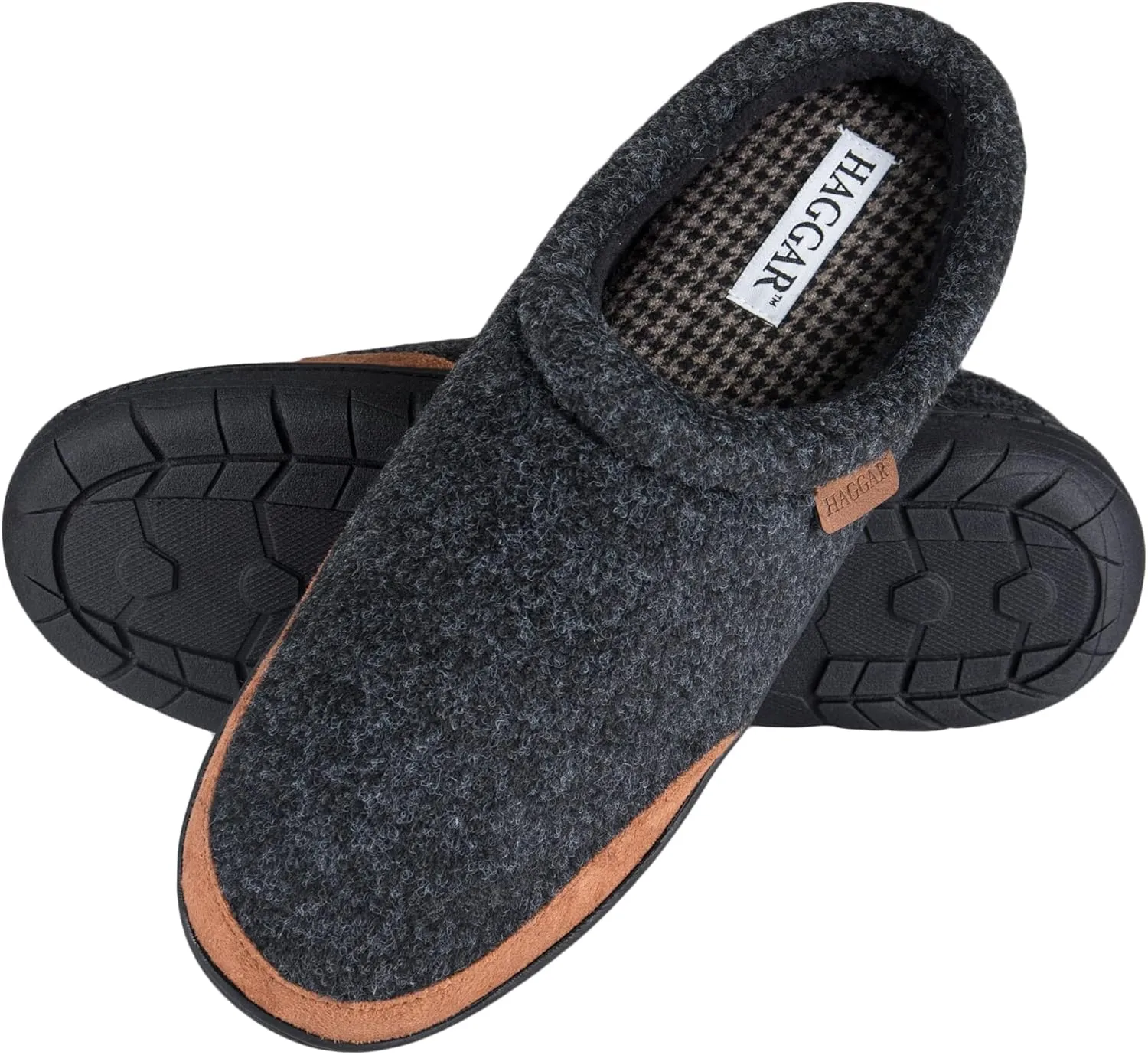 Haggar Men's Clog Slipper House Shoe Indoor/Outdoor with Memory Foam Comfort