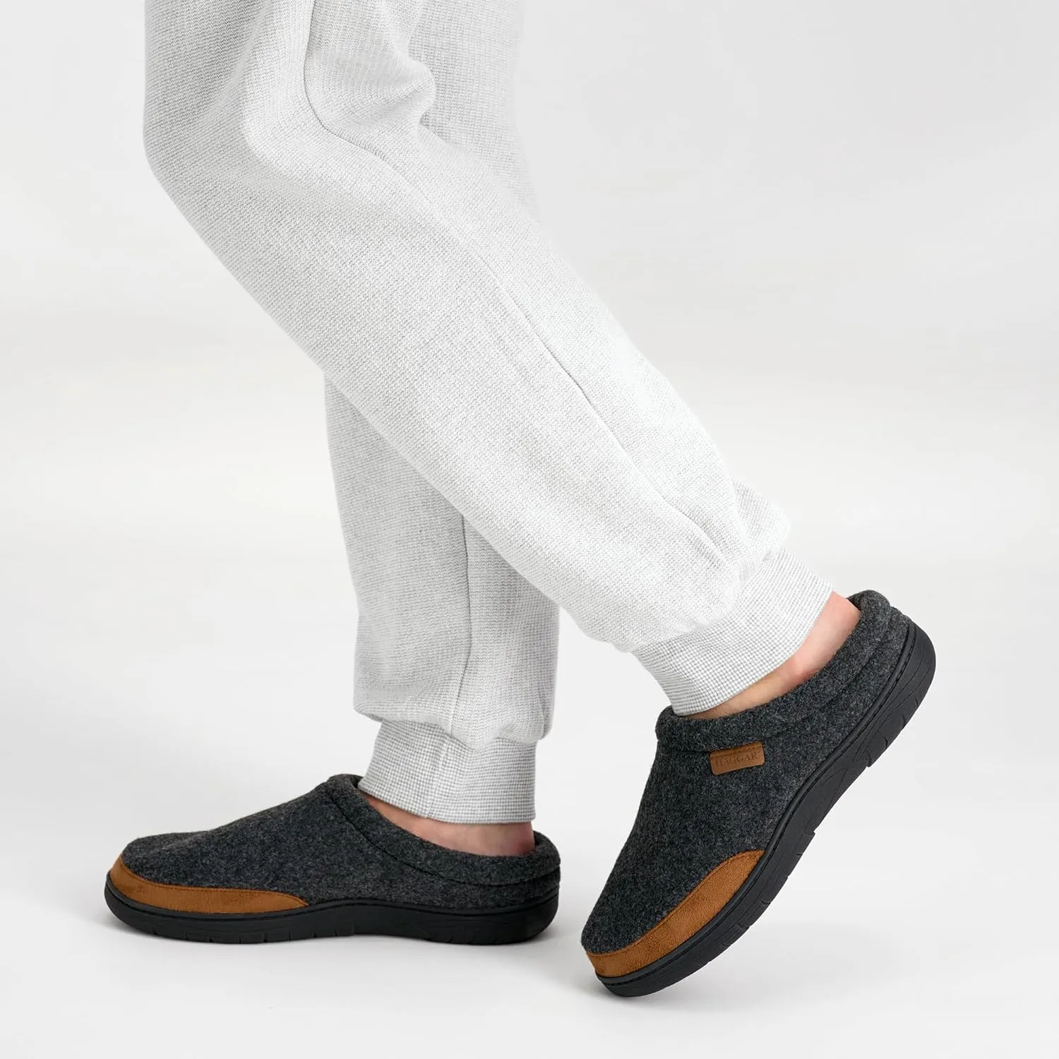Haggar Men's Clog Slipper House Shoe Indoor/Outdoor with Memory Foam Comfort