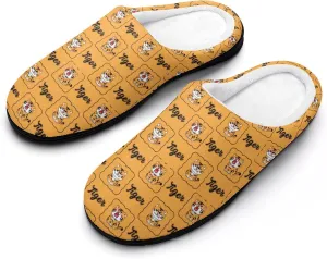 Halloween Green Eyes Black Birds Cat House Slippers For Woman Ladies Memory Foam Bedroom Slipper Outdoor Slip-On Shoes