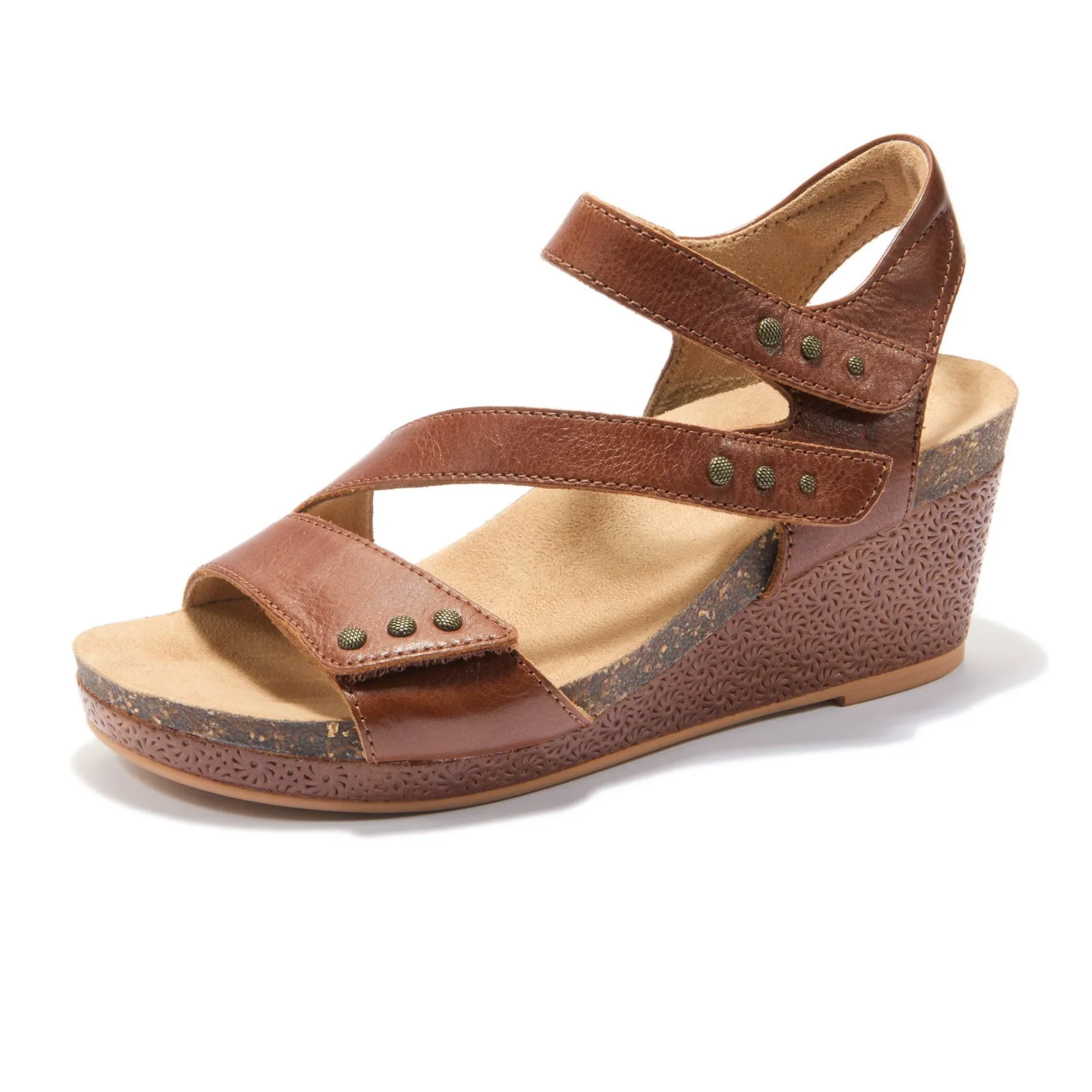 Halsa Giselle Wedge Sandal (Women) - Cognac