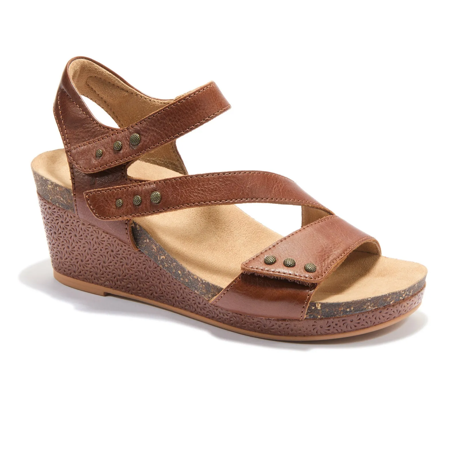 Halsa Giselle Wedge Sandal (Women) - Cognac