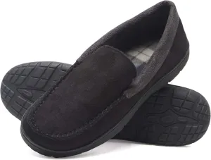 Hanes Men's Textured Moccasin Slipper