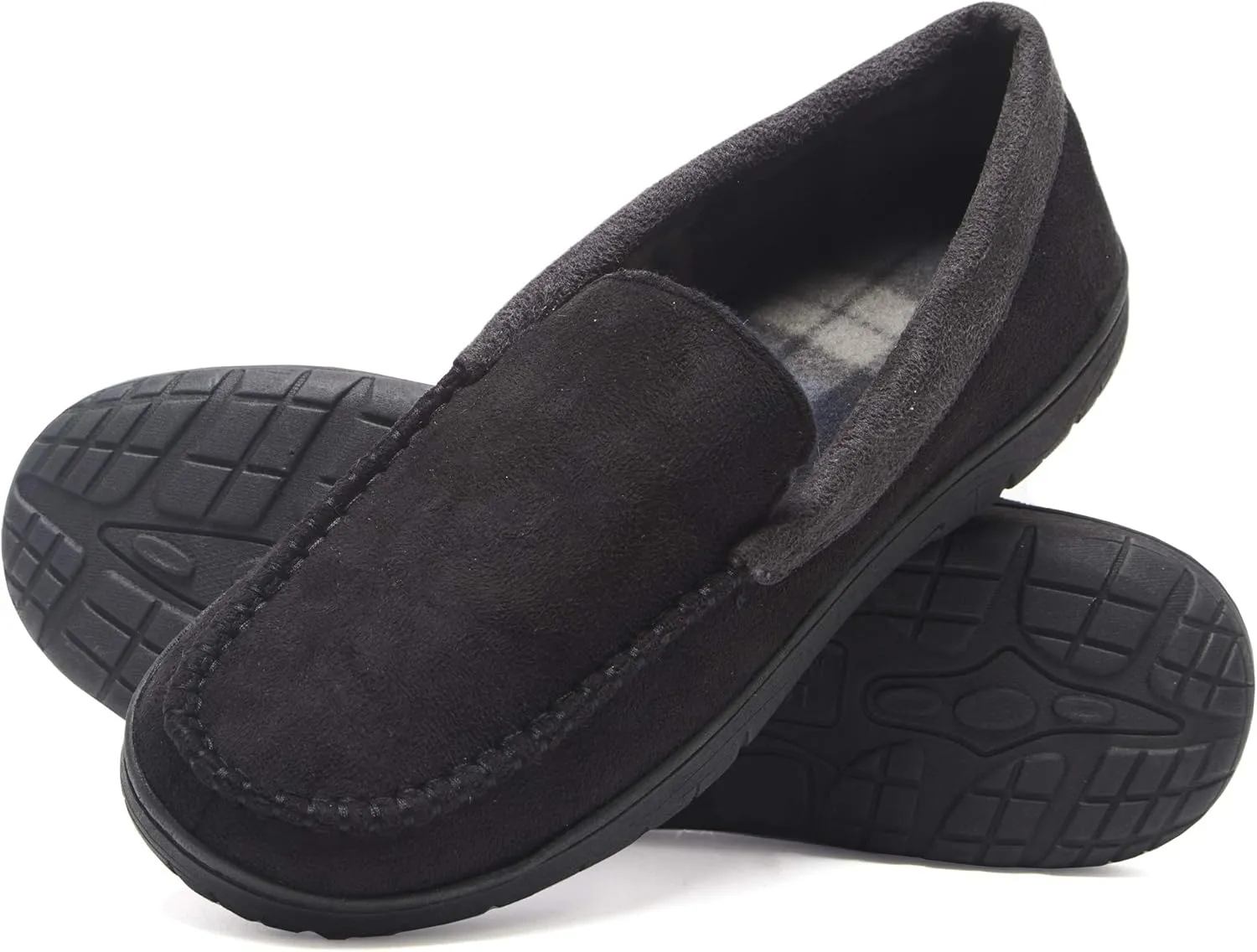 Hanes Men's Textured Moccasin Slipper