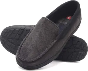Hanes Men's Textured Moccasin Slipper