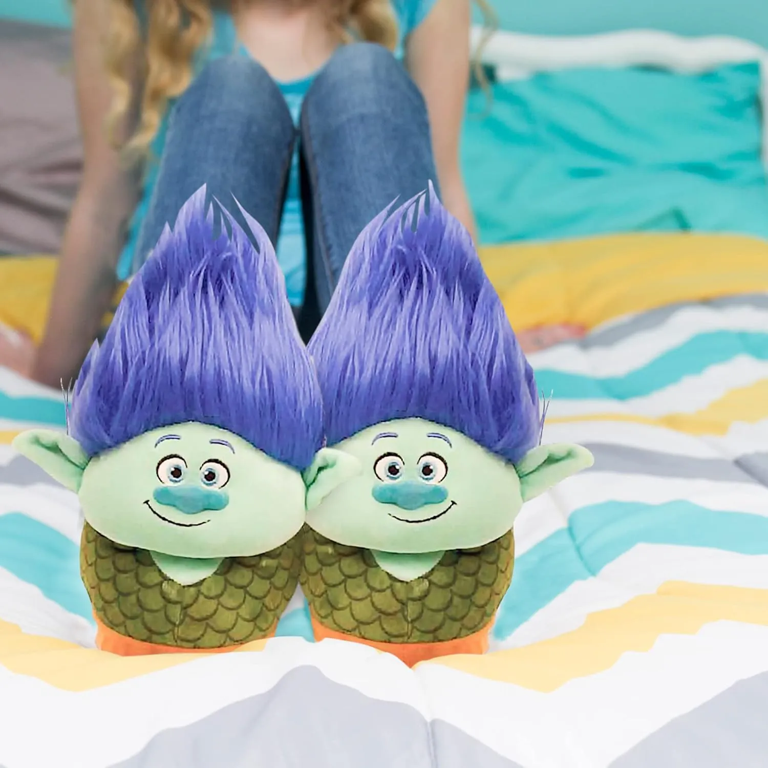 HappyFeet Slippers DreamWorks Slippers for Adults and Kids, Cozy and Comfortable, Sturdy Rubber Soles, Thick 1-Inch Memory Foam Footbed, Non-Skid Bottoms, Plush Velvety Material, As Seen on Shark Tank