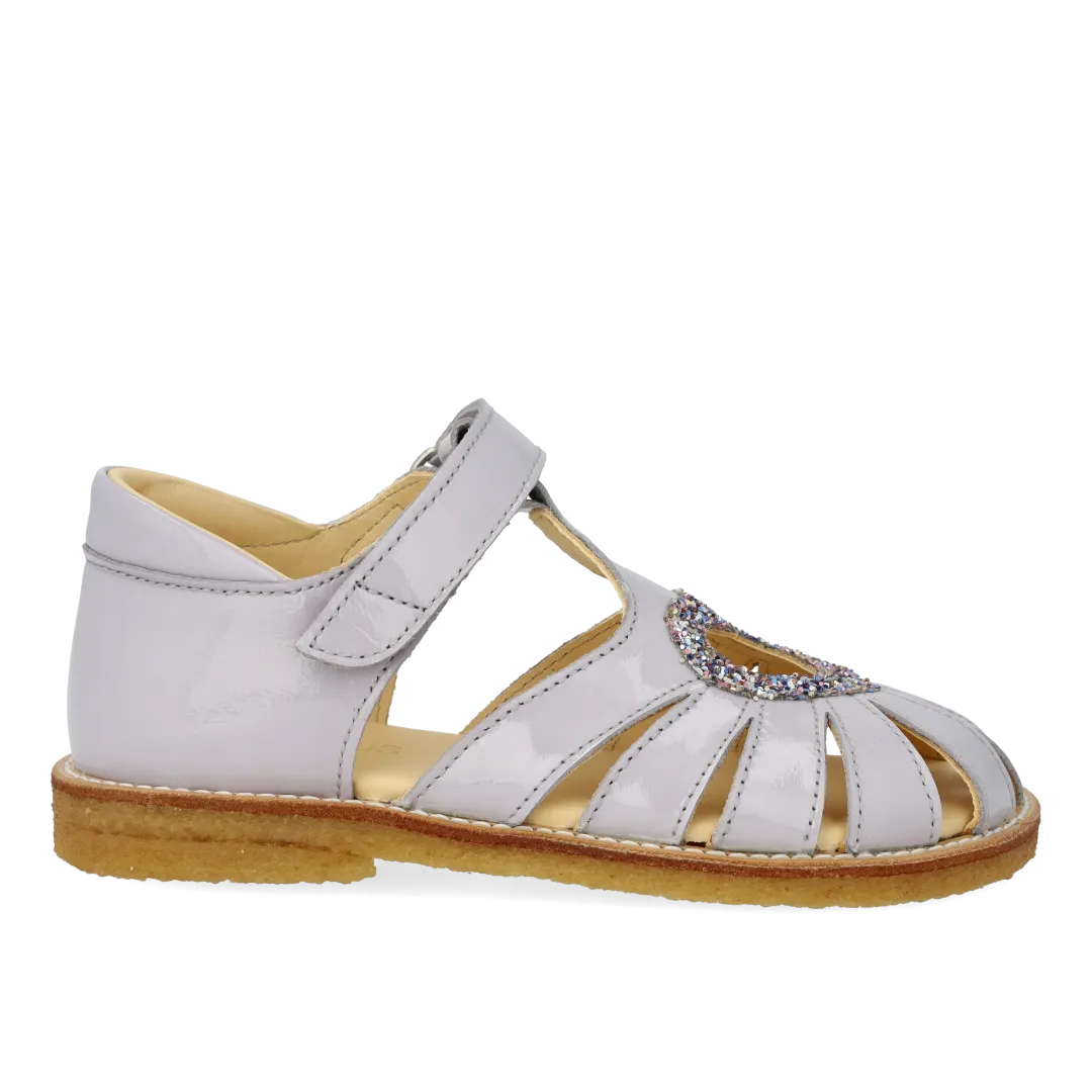 Heart sandal with sparkling glitter heart