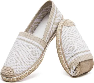 HEAWISH Ballet Flats for Women Loafer Slip on Shoes,Breathable Womens Shoes Dressy Casual Espadrilles for Women Rope Loafer Flats