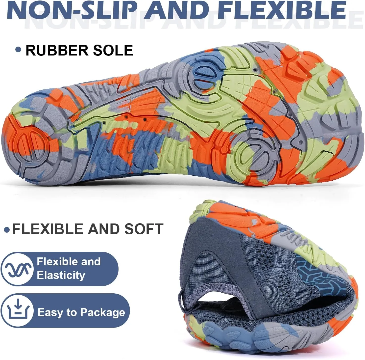 Hike Barefoot Shoes Women Men with Wide Toe Box Footwear Healthy Non-Slip Hike Beach Pool Aqua Swim Surf Hiking Running Athletic Water Shoe