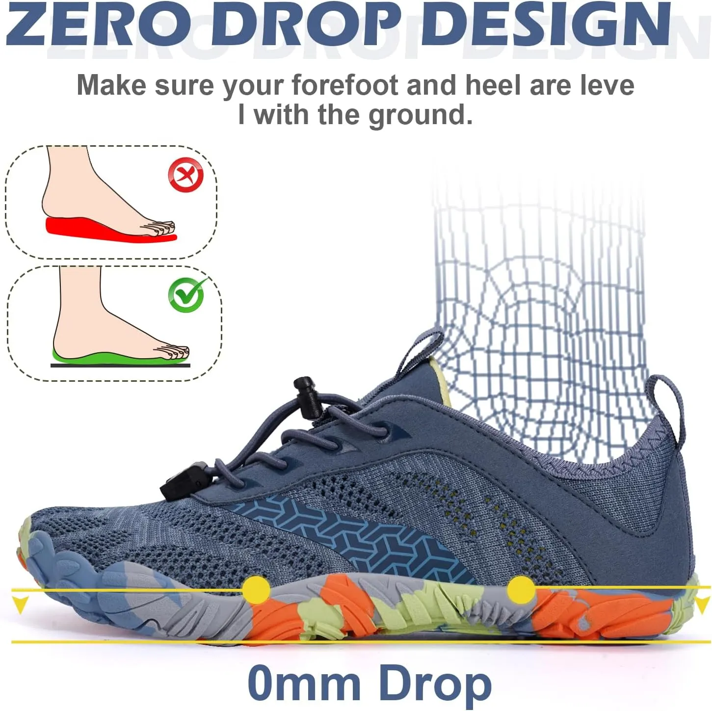 Hike Barefoot Shoes Women Men with Wide Toe Box Footwear Healthy Non-Slip Hike Beach Pool Aqua Swim Surf Hiking Running Athletic Water Shoe