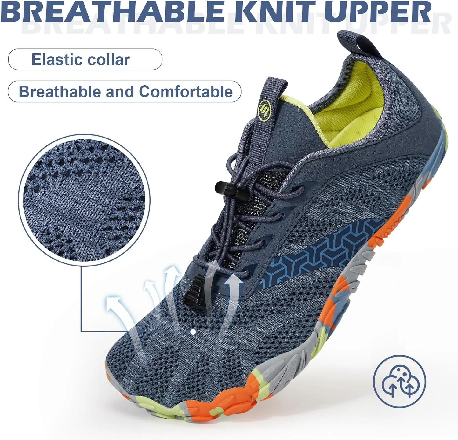 Hike Barefoot Shoes Women Men with Wide Toe Box Footwear Healthy Non-Slip Hike Beach Pool Aqua Swim Surf Hiking Running Athletic Water Shoe