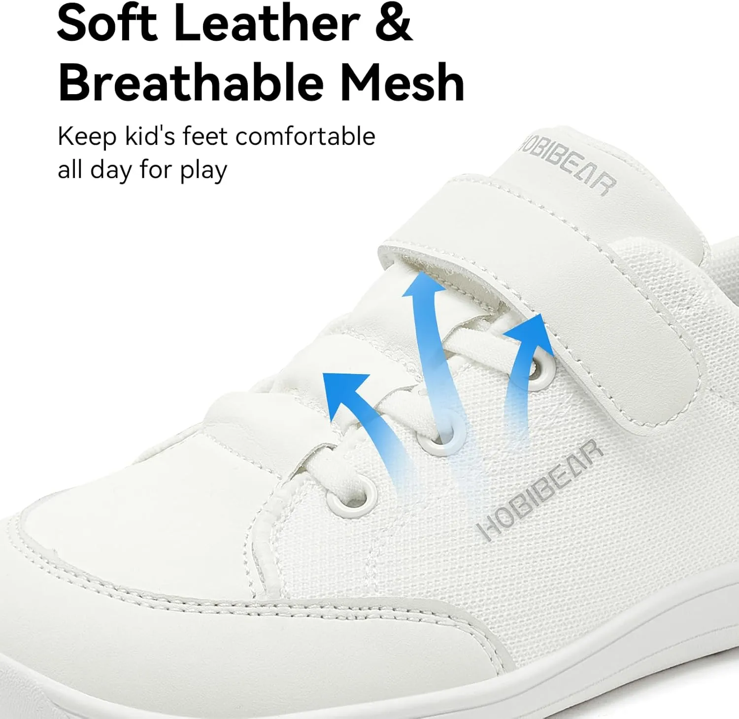 HOBIBEAR Kids Barefoot Shoes Wide Toe Box Zero Drop for Toddler Little Big Kid Boys Girls Walking Sneaker