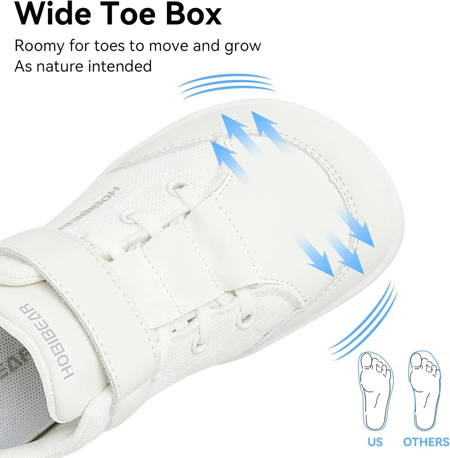 HOBIBEAR Kids Barefoot Shoes Wide Toe Box Zero Drop for Toddler Little Big Kid Boys Girls Walking Sneaker