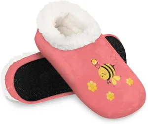 House Slippers for Women Men,Coral Fleece Fuzzy Slippers Socks,Memory Foam Non-Slip Indoor Outdoor Winter Bedroom Shoes