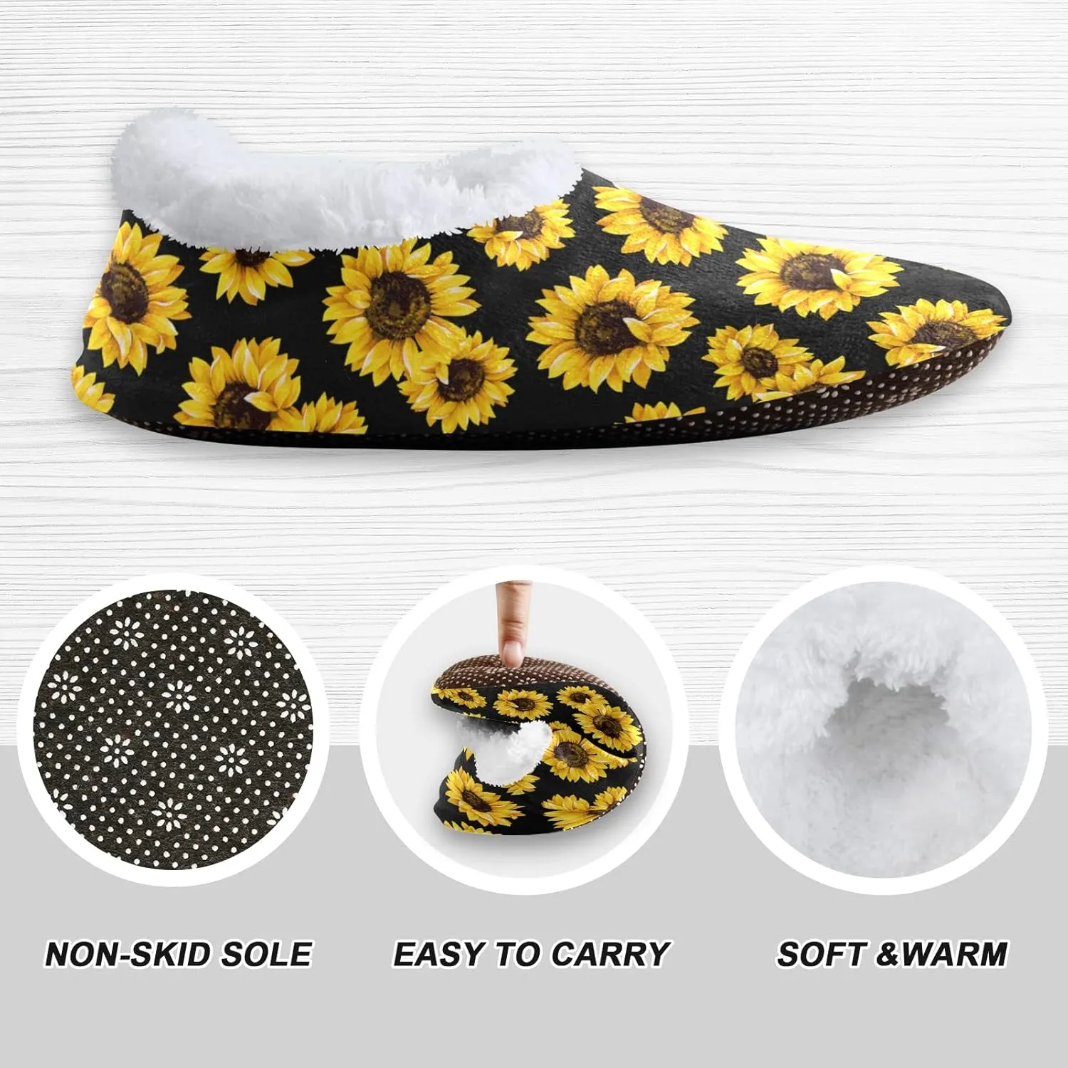 House Slippers Fuzzy Memory Foam Soft Slipper Socks for Woman Men