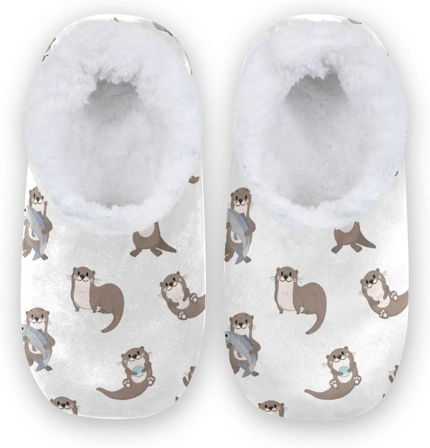 House Slippers Fuzzy Memory Foam Soft Slipper Socks for Woman Men