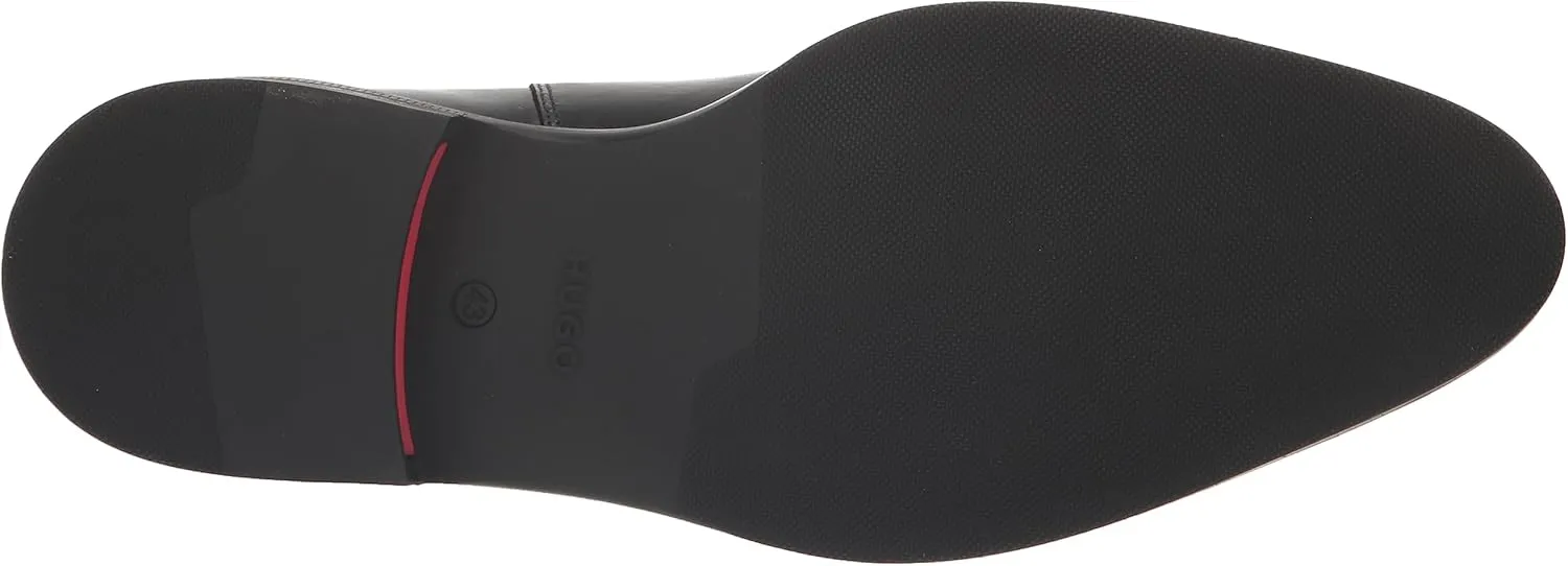 HUGO Men's Kerr Shiny Leather Chelsea Boot Hiking Shoe