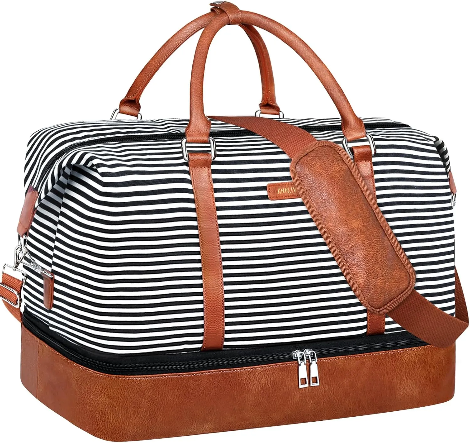 IBFUN Weekender Bags for Women, 21" Weekender Travel Bag, Travel Duffle Bag with Shoe Compartment Carry on Overnight Duffel Bag for Weekend Travel Business Trip