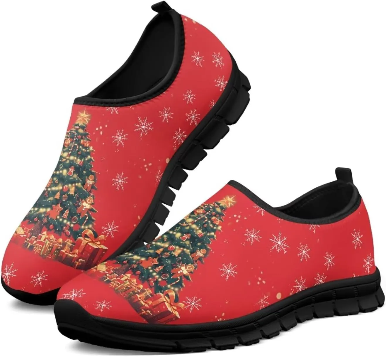 Indoor Outdoor Gym Sneakers Casual House Shoes for Women Classic Soft Breathable and Sweat-Absorbing Walking Loafers for Athletic Size 5.5-11.5 Black Sole
