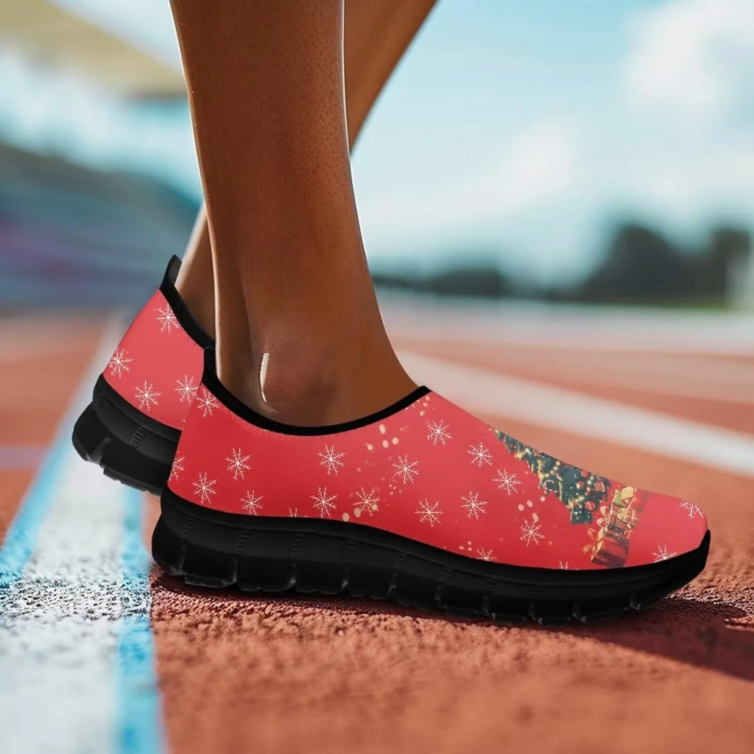 Indoor Outdoor Gym Sneakers Casual House Shoes for Women Classic Soft Breathable and Sweat-Absorbing Walking Loafers for Athletic Size 5.5-11.5 Black Sole