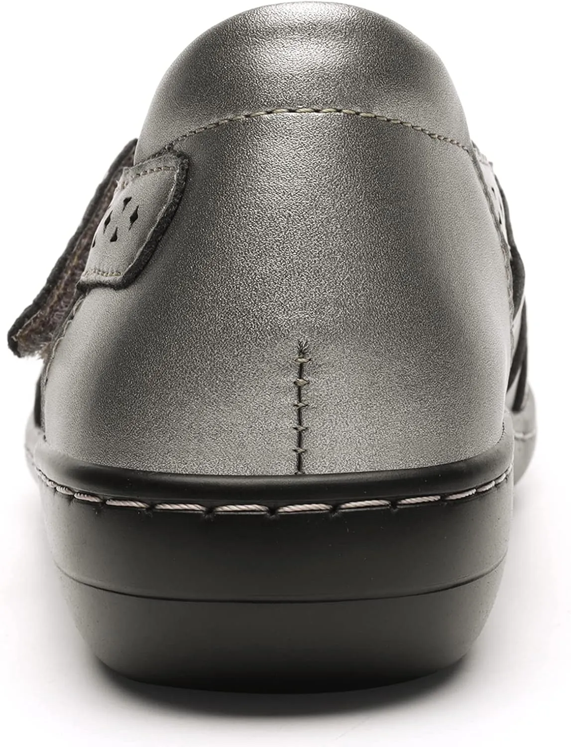 Irrefour Women's Classic Genuine Leather Casual Loafer Cute Slip-On Fashion Closed Toe Flat Sandal Comfy Work Sandal Everyday Walking Shoe