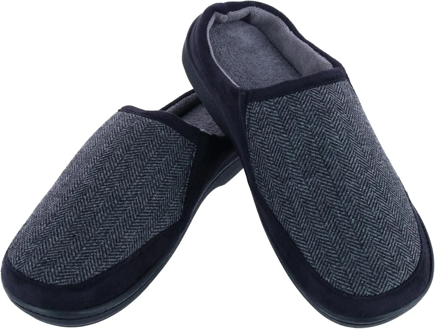 Isotoner Men's Herringbone Logan Hoodback Slipper