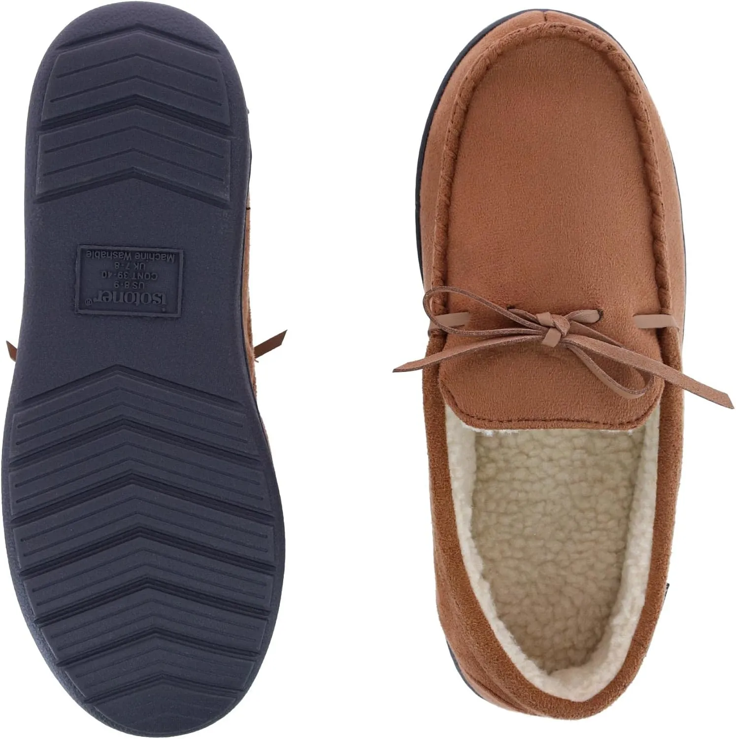 isotoner Men's Microsuede Nigel Moccasin Slipper