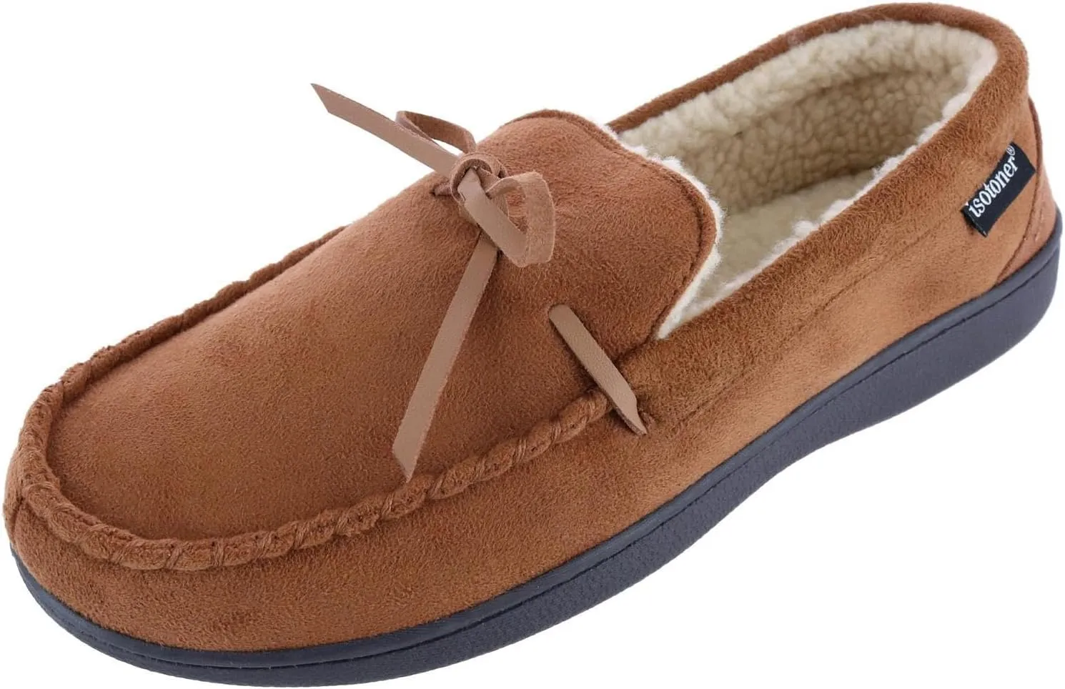 isotoner Men's Microsuede Nigel Moccasin Slipper