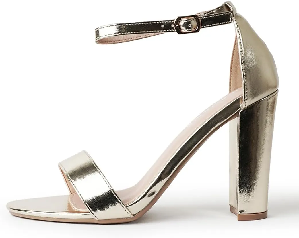 J. Adams Shirley Heels for Women - Ankle Strap High Heel Dressy Sandals