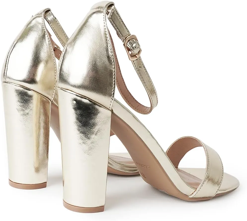 J. Adams Shirley Heels for Women - Ankle Strap High Heel Dressy Sandals