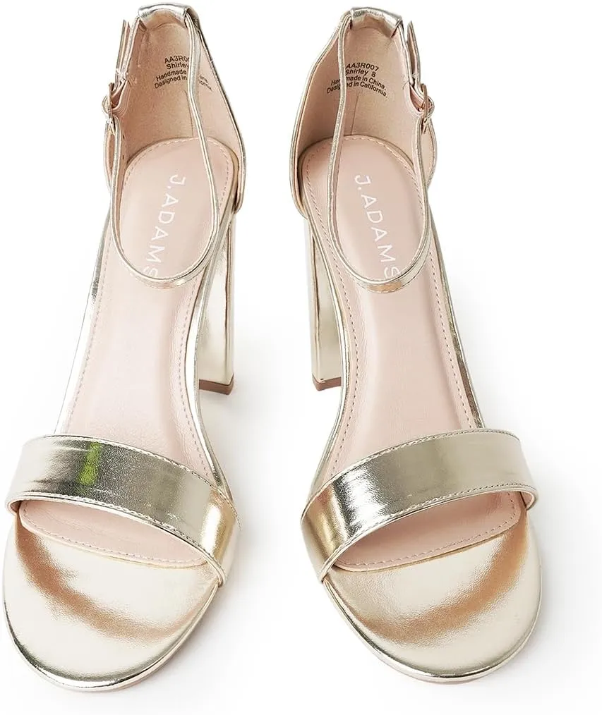 J. Adams Shirley Heels for Women - Ankle Strap High Heel Dressy Sandals