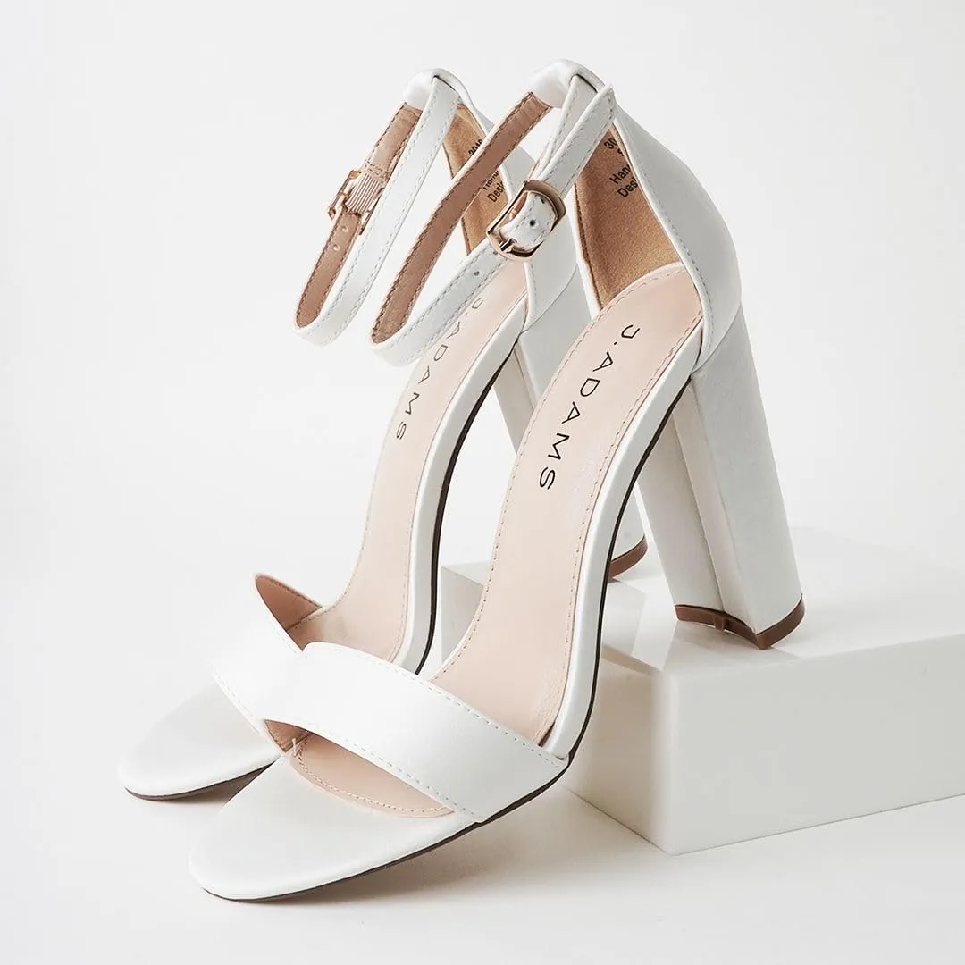 J. Adams Shirley Heels for Women - Ankle Strap High Heel Dressy Sandals