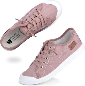 JENN ARDOR Women's Canvas Sneaker Slip-ons Loafers Shoes for Womens Fashion Casual Canvas Round Toe Soft Comfortable Walking Flats