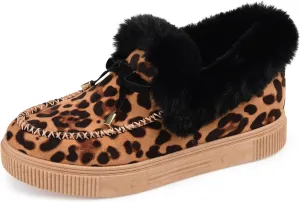 Journee Collection Women's MIDNIGHT Slipper, Leopard, 10