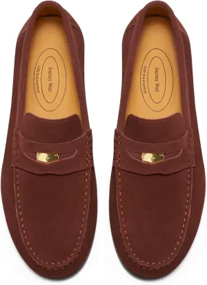 Journey West Men's Vintage Loafers for Men Belgian Loafers Slip-on Loafer Penny Loafer Casual Loafers