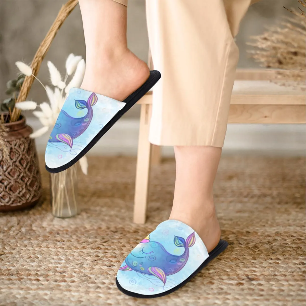 Kawaii Sushi Soft Women Slippers Cozy House Shoes Lightweight Fuzzy Slippers Memory Foam Slippers for Women Indoor and Outdoor