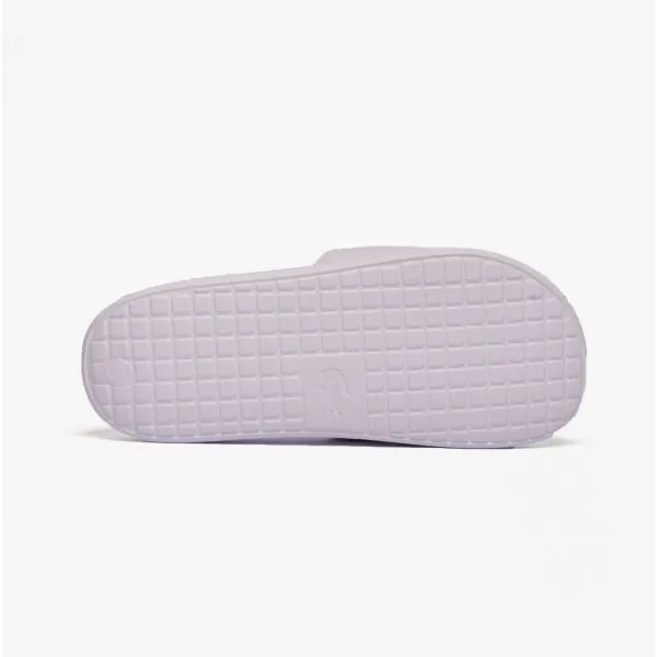 Lacoste CROCO Womens Logo Sliders White/Green