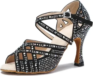 Ladies Jazz-Inspired Mesh Sandals - Breathable Panels with Elastic Bands for Studio Sessions (6CM/2.36")