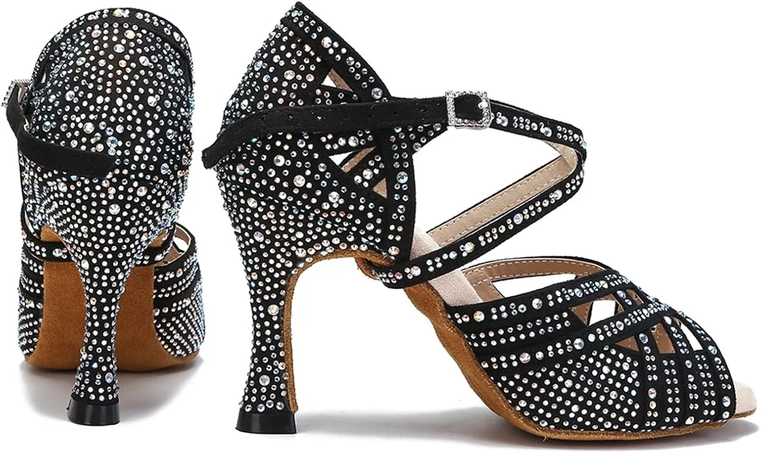 Ladies Jazz-Inspired Mesh Sandals - Breathable Panels with Elastic Bands for Studio Sessions (6CM/2.36")