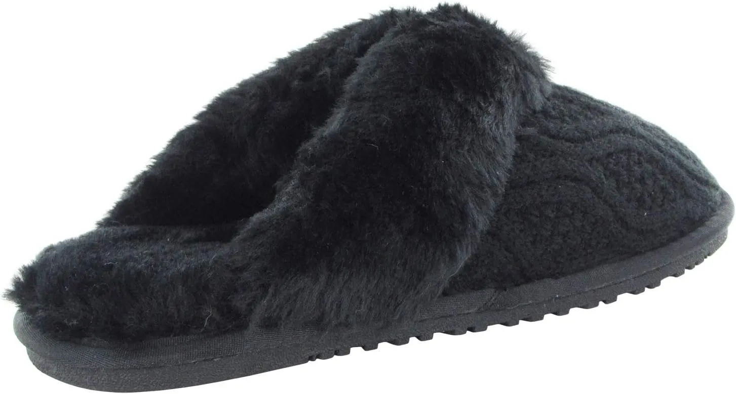 Lamo Womens Caroline Knit Scuff Slipper Shoes