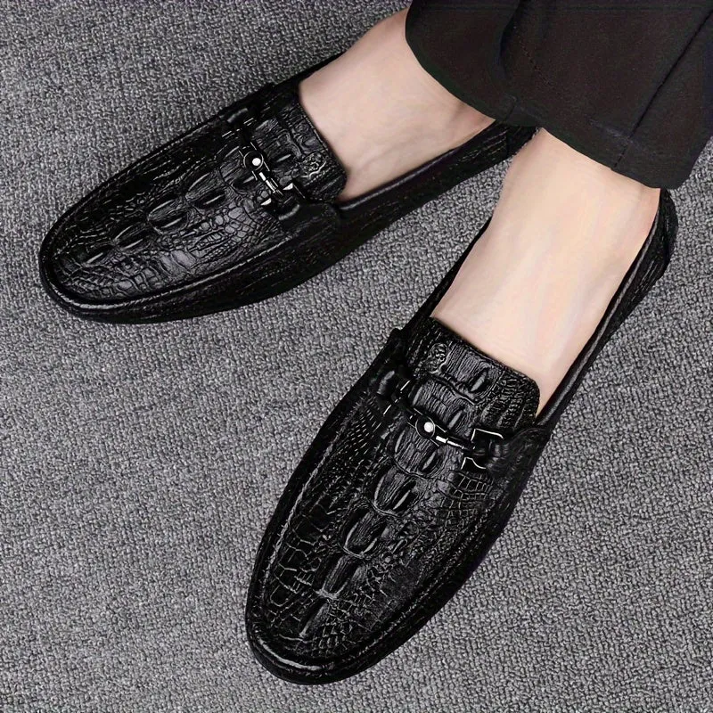 LAORENTOU Men's Leather Shoes | Comfy Slip On Penny Loafer