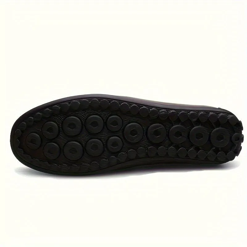 LAORENTOU Men's Leather Shoes | Comfy Slip On Penny Loafer