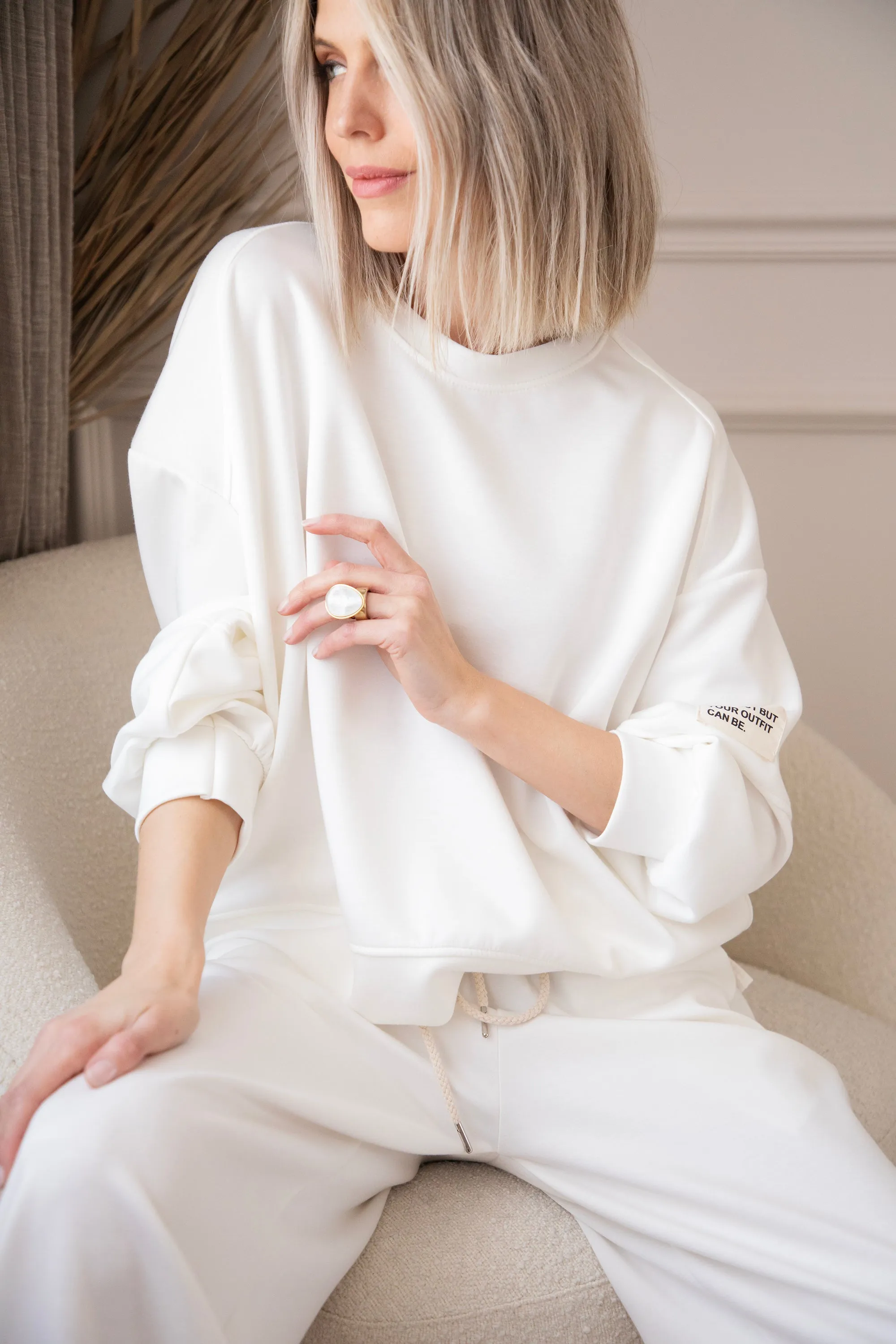 Life Isn't Perfect White - Comfy Set