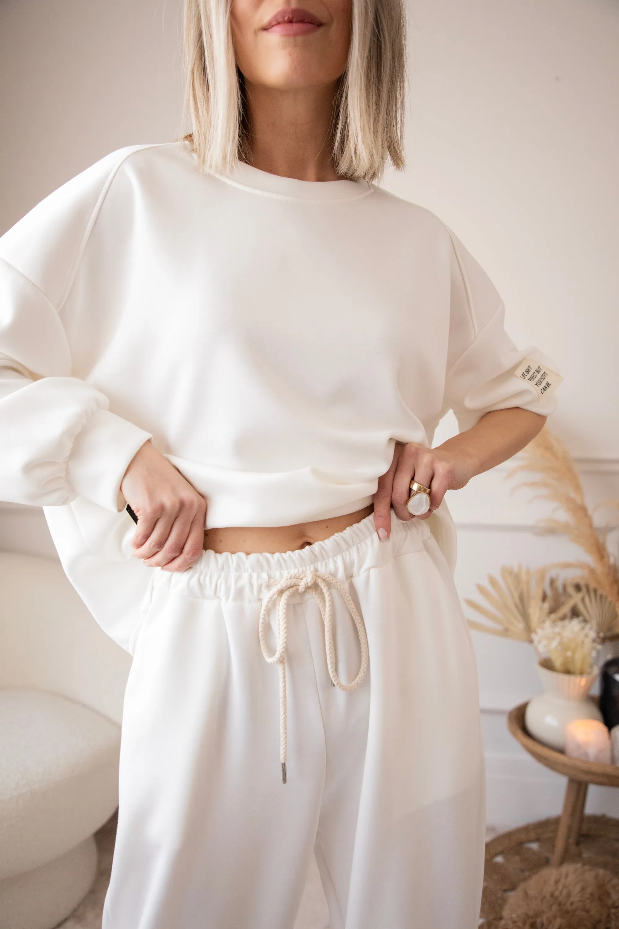Life Isn't Perfect White - Comfy Set