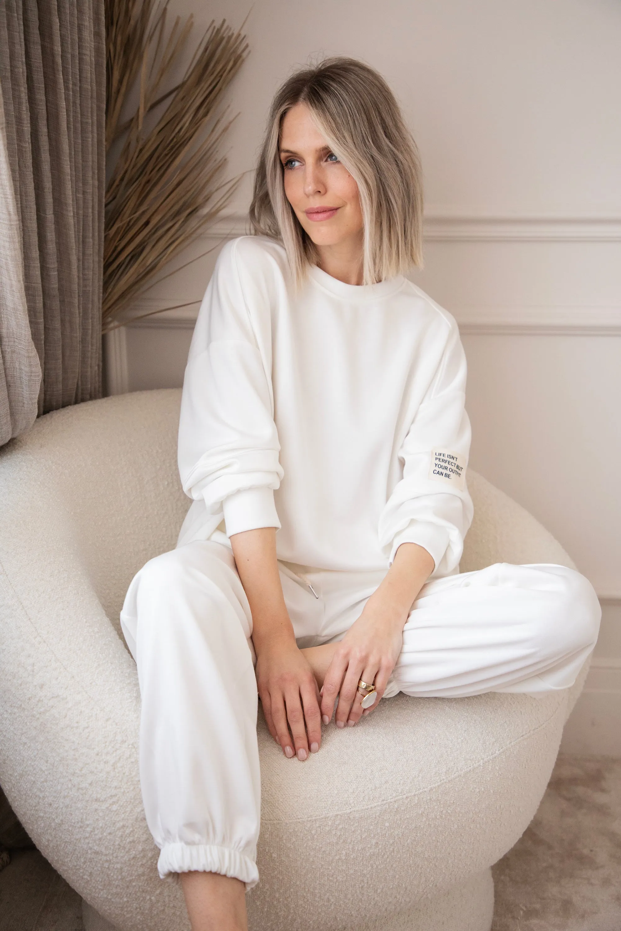 Life Isn't Perfect White - Comfy Set