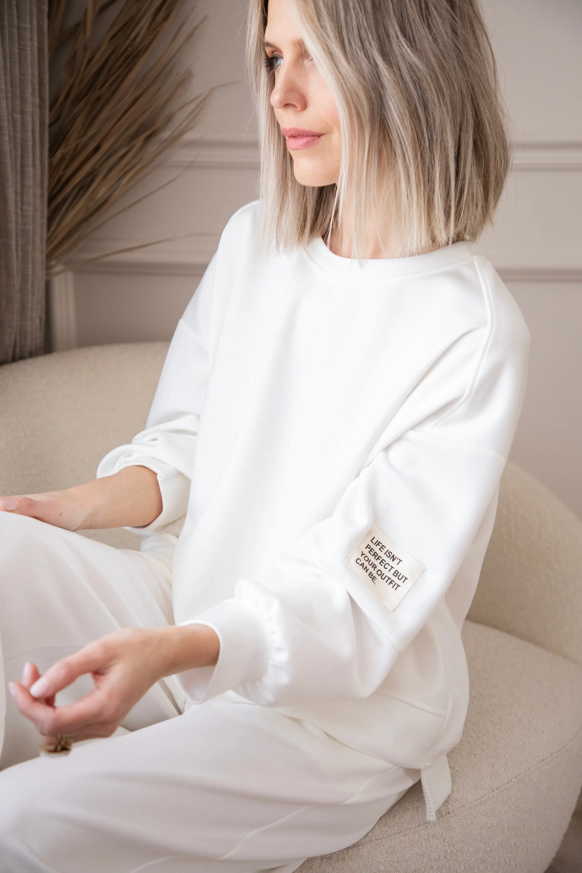 Life Isn't Perfect White - Comfy Set