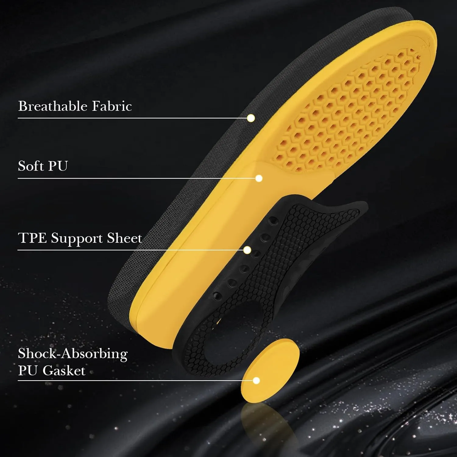 Linkidea 2 Pairs Arch Support Shoe Insoles Compatible with Nike Dunk Low, TR3, 1 '07 LV8, Replacement Shoe Inserts, Shock Absorption and Cushioning for Feet Relief (US Men 9.5-10/Women 11-11.5)