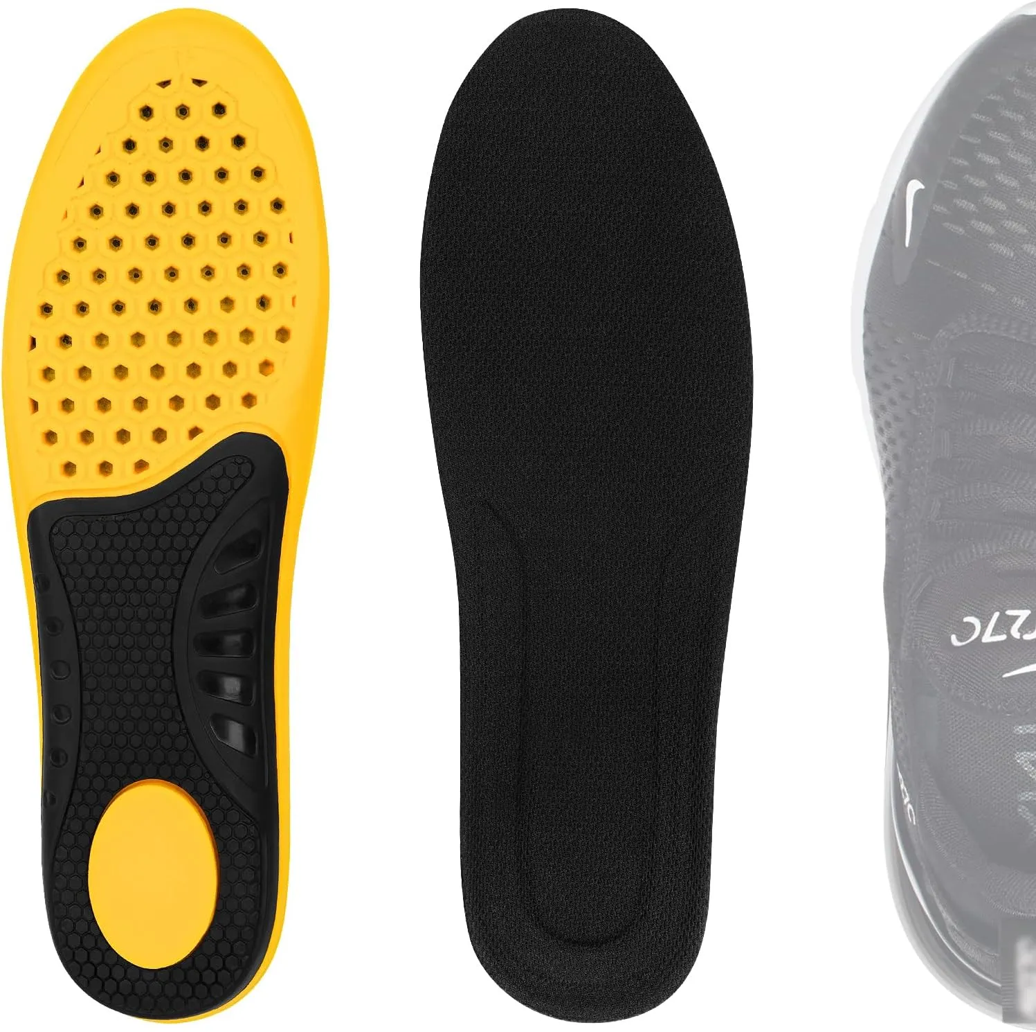 Linkidea 2 Pairs Arch Support Shoe Insoles Compatible with Nike Dunk Low, TR3, 1 '07 LV8, Replacement Shoe Inserts, Shock Absorption and Cushioning for Feet Relief (US Men 9.5-10/Women 11-11.5)